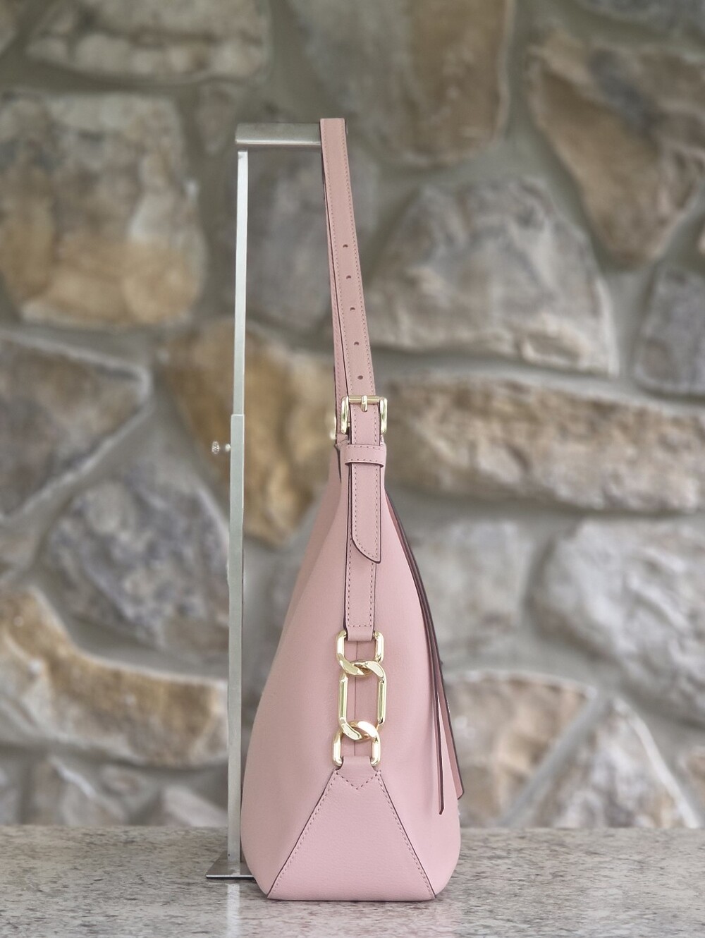 Michael Kors Laney Large Pink Hobo Shoulder Bag - Picture 2 of 9